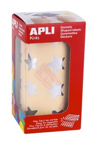ROLO GOMETS ESTRELA PRATA AUTOADHESIVOS 19,5MM