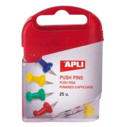 BLISTER 25 PUSH PINS ASSORTIMENTS
