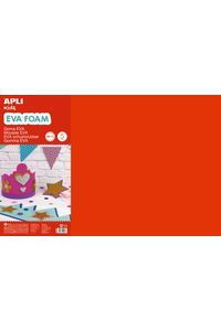 BLISTER 5 LAMINAS GOMA EVA ROJO 40X60 2MM APLI