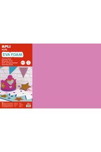 BLISTER 5 LAMINAS BORRACHA EVA COR-DE-ROSA 40X60 2MM APLI