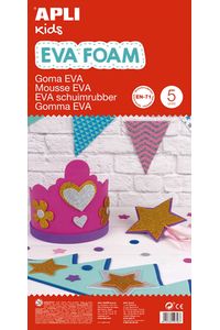 BLISTER 5 LAMINAS BORRACHA EVA BRANCO 40X60 2MM APLI