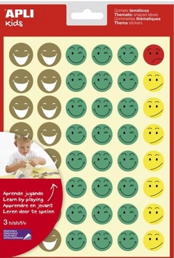 BAG OF SHEETS OF GOMETS FACES 4 COLORS AND GESTURES
