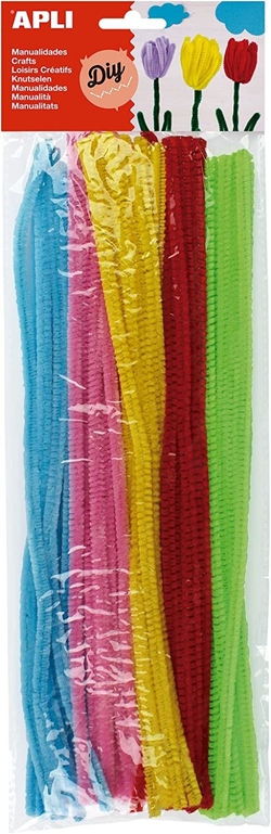 BAG OF 50 PIPE CLEANERS ASSORTED COLORS