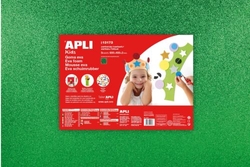 PACK 3 GREEN GLITTER EVA FOAM SHEETS 40X60 2MM
