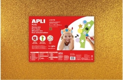 JOGO 3 LAMINAS BORRACHA EVA PURPURINA ORO 40X60 2MM