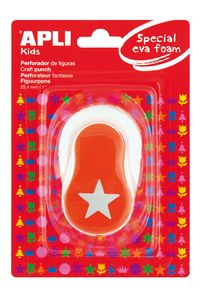 FURADOR PAPEL E BORRACHA EVA ESTRELA LARANJA 25,4MM