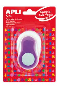 PERFORADORA PAPEL E GOMA EVA REDONDO LILA 25,4MM