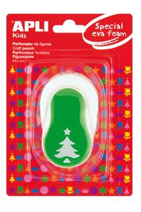 PAPER AND EVA FOAM HOLE PUNCHER TREE GREEN 25.4MM