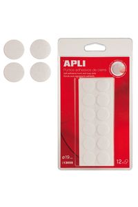 BLISTER 12 PUNTOS VELCRO 19MM BRANCO