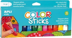 ESTOJO 12 TEMPERA SOLIDA APLI KIDS COR STICKS