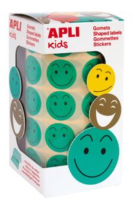 ROULER GOMETS REDONDOS AVEC VISAGES FELICES COULEUR VERT 20MM