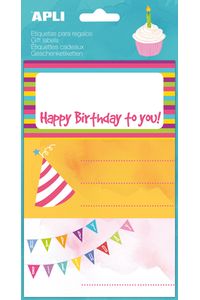 PACK OF SCHOOL LABELS TYPE HAPPY BIRTHDAY