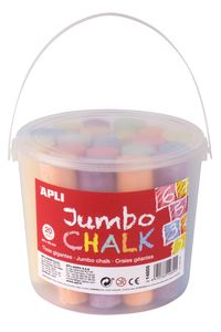FRASCO 20 GIZ JUMBO CORES SORTIDOS REDONDAS APLI