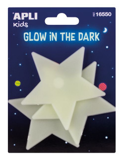 BLISTER 3 ESTRELAS GLOW IN THE DARK