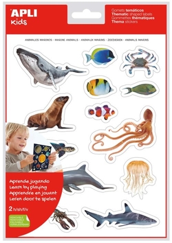 BOLSA 2 FOLLAS GOMETS ANIMAIS MARIÑOS REALISTAS