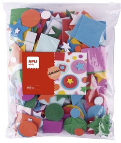 BAG 500 UNITS ADHESIVE EVA FOAM ASSORTED SHAPES