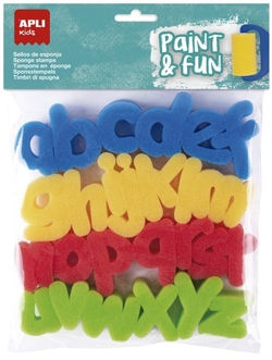 BORSA 26 SELLOS DE ESPONJA ABC MINUSCULAS
