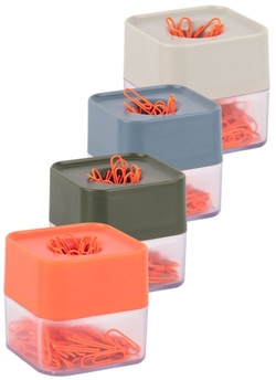 DISPENSADOR DE CLIPS SERIE NEON 70X70X70MM CORES SORTIDOS