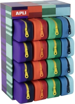 EXP 16 BICOLOR BRIGHT SILICONE PENCIL CASES VIBRANT COLORS