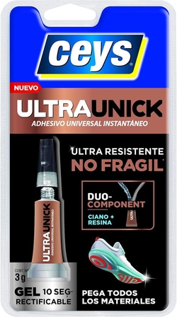 BLISTER ADHÉSIF UNIVERSAL ULTRAUNICK GEL 3G.