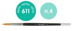 PACK/6 PINCEL SINTETICO REDONDO Nº 4 SERIE 611 CABO CURTO