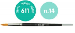 BOX OF 3 ROUND SYNTHETIC BRUSHES SERIES 611 N.14 SHORT HANDLE