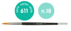 PAQ/3 PINCEL SINTETICO REDONDO Nº 18 SERIE 611 MANGO CORTO