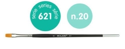 PACK/4 SYNTHETIC FLAT BRUSH Nº 20 SERIES 621 SHORT HANDLE