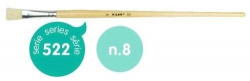 PACK/6 PINCEL CERDA PLANO Nº 8 SERIE 522 CABO LARGO