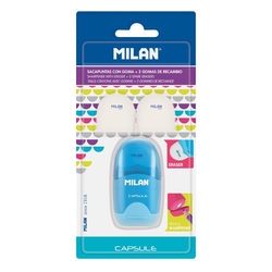 BLISTER ERASER/SHARPENER CAPSULE + 2 SPARE ERASERS