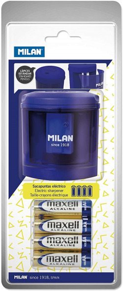 TAILLE-CRAYON ELECTRICO MAXI ALTA CAPACITÉ BLEU MILAN