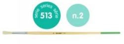 PACK/12 PINCEL CERDA REDONDO Nº 2 SERIE 513 MANGO LARGO