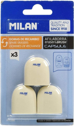 BLISTER 3 SPARE ERASERS FOR ERASER/SHARPENER CAPSULE