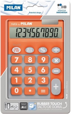 CALCULADORA TOUCH DUO LARANJA 10 DIGITOS MILAN