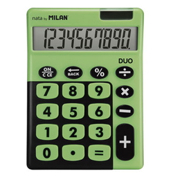 CALCULADORA TOUCH DUO VERDE 10 DIGITOS MILAN