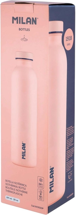 ISOTHERMAL BOTTLE 591ML MILAN 1918 26.2X6.85CM PINK