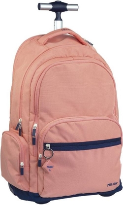 MOCHILA RODAS 6 FECHOS SERIE 1918 COR-DE-ROSA 54X37X26CM