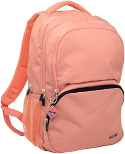 SCHOOL BACKPACK WITH 4 ZIPPERS 1918 SERIES PINK COLOR