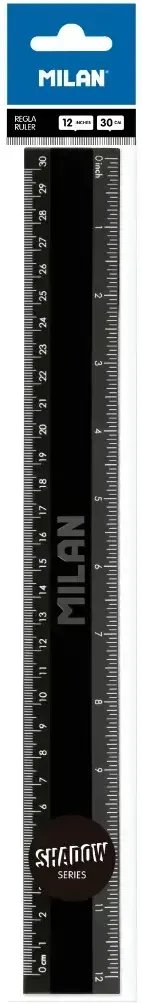 REGLA 30CM FLEX&RESISTANT COR NEGRO SERIE SHADOW