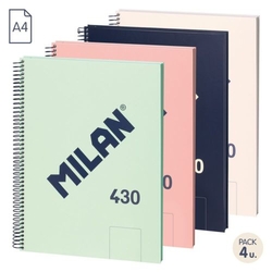 PACK/4 BLOC A4 80H 95G. LISO SERIE 1918 COULEURS ASSORTIMENTS