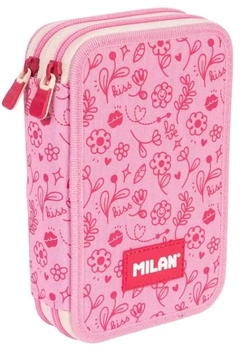PLUMIER 2 PISOS AVEC CONTENIDO SERIE FLOWICORN COULEUR ROSA