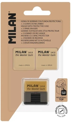 BLISTER BORRACHA MASTER GUM COM MICA + 2 BORRACHAS DE RECARGA