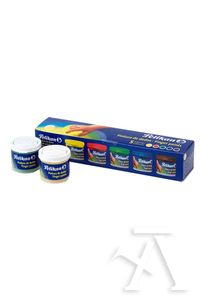 PACK OF 5 JARS OF FINGER PAINT 40ML ASSORTED COLORS PELIKAN