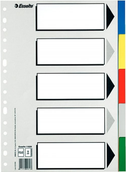SAC SÉPARATEURS A4 5 PESTAÑAS MULTITALADRO PVC