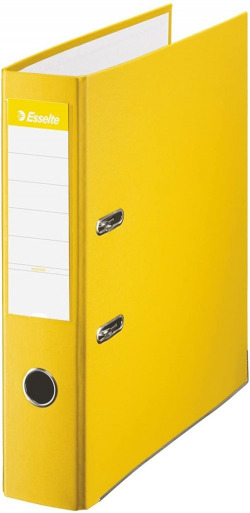 LEVER FILE CABINET 75MM FLOWER PLASTIC LINED CARDBOARD YELLOW