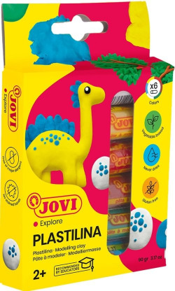 ESTOIG 6 BARRES PLASTILINA JOVI 15G. COLORS ASSORTITS