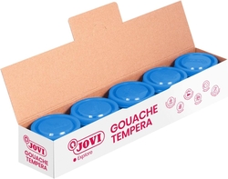 C/5 botes tempera azul cyan 35ml jovi