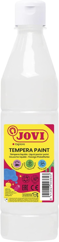 JAR OF LIQUID GUACHE JOVI 500ML WHITE