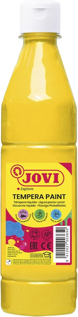 FRASCO TEMPERA LIQUIDA JOVI 500ML AMARELO