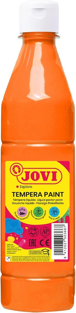 BOTE TEMPERA LIQUIDA JOVI 500ML LARANXA
